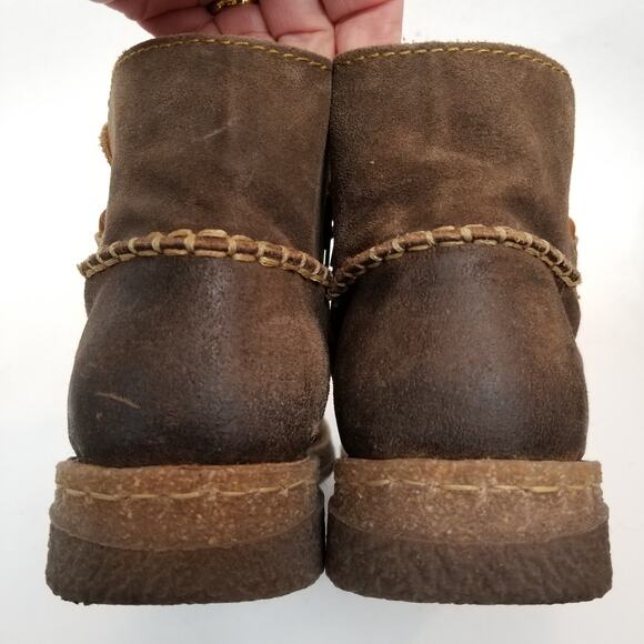Born Women's Calyn Distressed Suede Leather Brown Ankle Boots Booties Size 8 - Picture 7 of 13